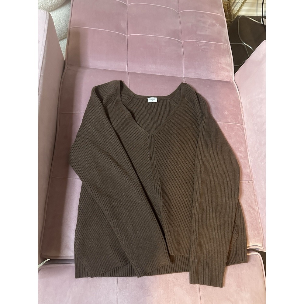 Abercrombie & Fitch Womens Brown Long Sleeve Knit Sweater Size XL - Picture 5 of 9